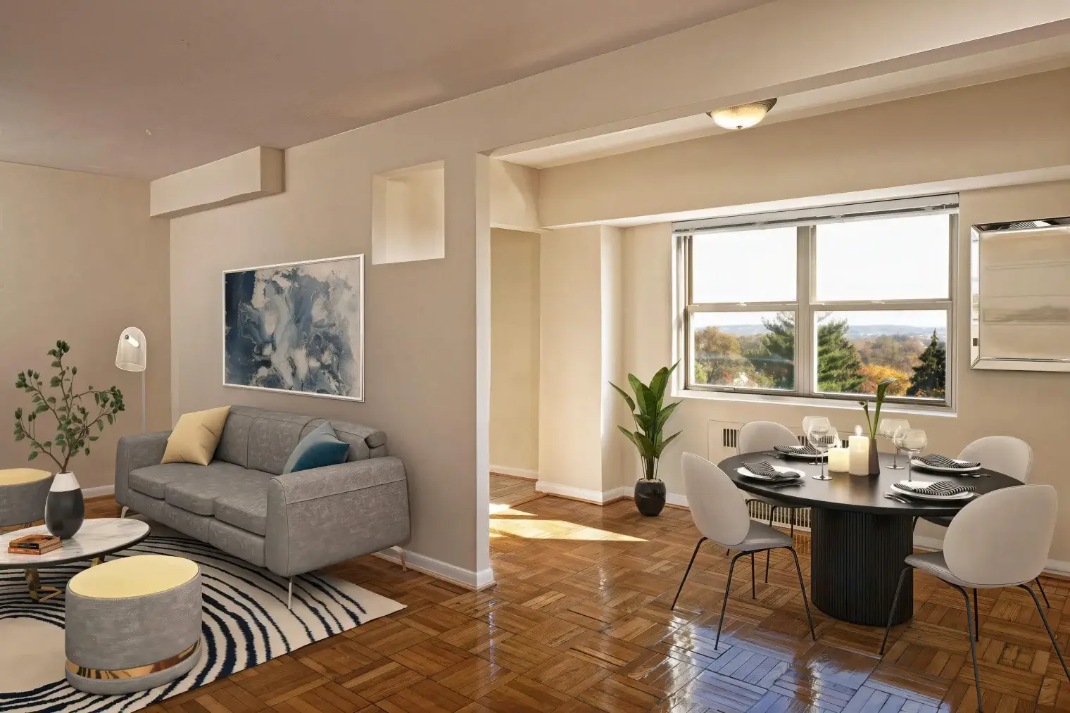 skyline towers northwest dc apartments furnished interior